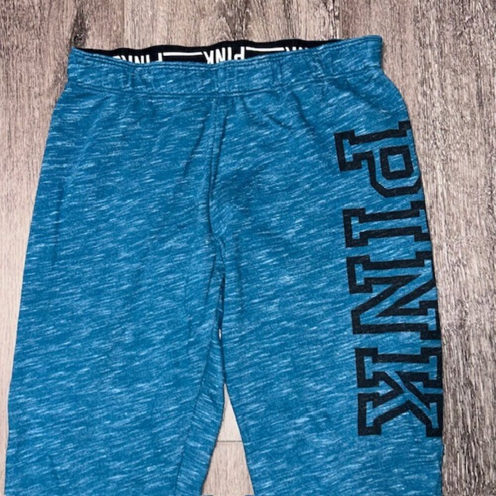 Victoria's Secret PINK Sweatpants Joggers Women Size XS Aqua Blue Green - Picture 2 of 4